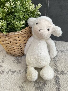 JELLYCAT Small Bashful Sheep Lamb plush stuffed toy.